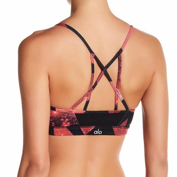 ALO Yoga Volcano Space Goddess Strappy Back Sports Bra - Picture 2 of 5